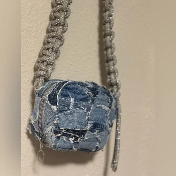 KARA Denim Crystal Strap Cobra Bag💎🥶 - Picture 3 of 17